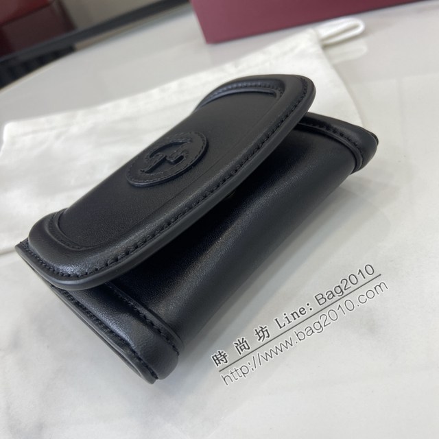 Gucci專櫃古馳最新款圓形互扣式雙G標識卡片夾卡包零錢包 jh2680型號：818811